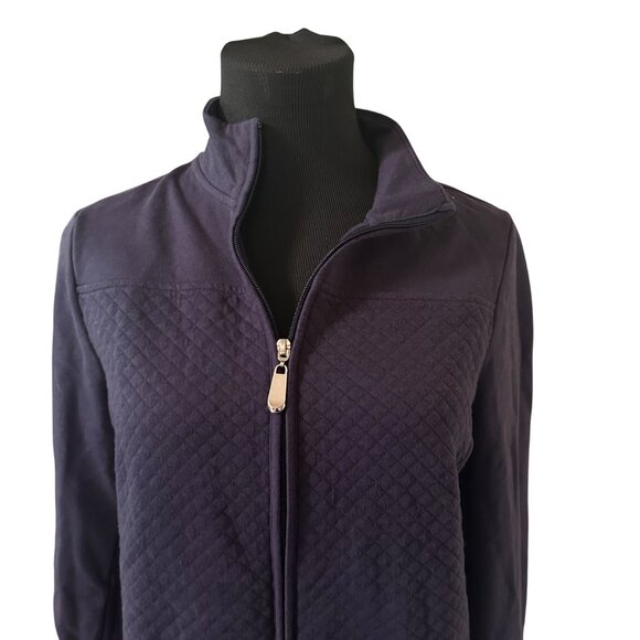 Croft & Barrow blue zip quilted jacket size S - Picture 7 of 7
